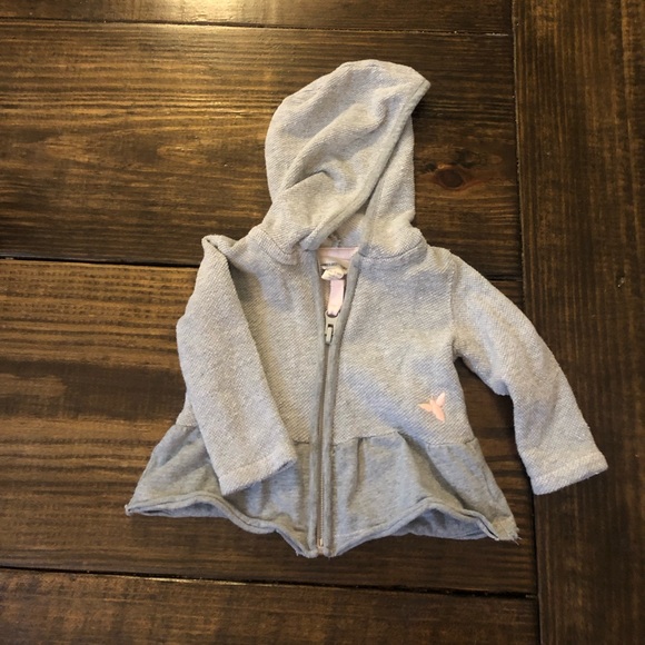 Buts Bee's baby Grey soft hooded jacket 0-3 months - Picture 1 of 3